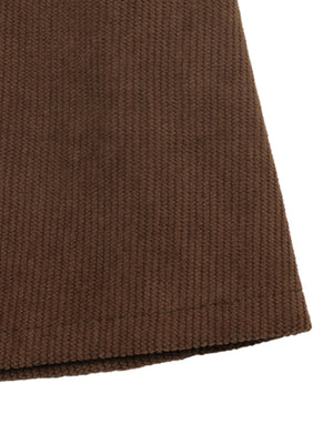 maxi dress in Coffee Brown with buttoned and maxi