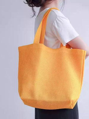 Orange Lightweight Woven Shoulder Bag