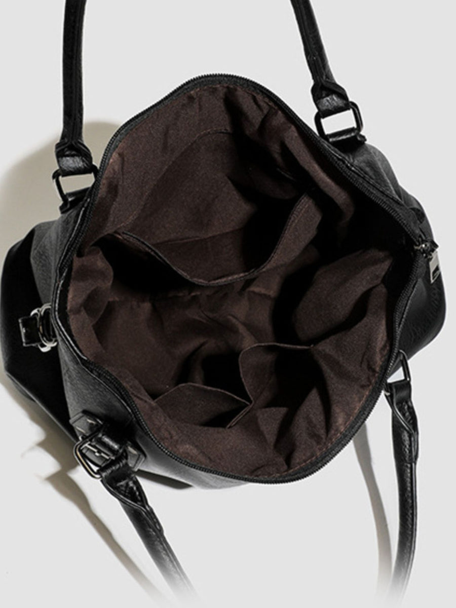 Black with handbag with top handles 10