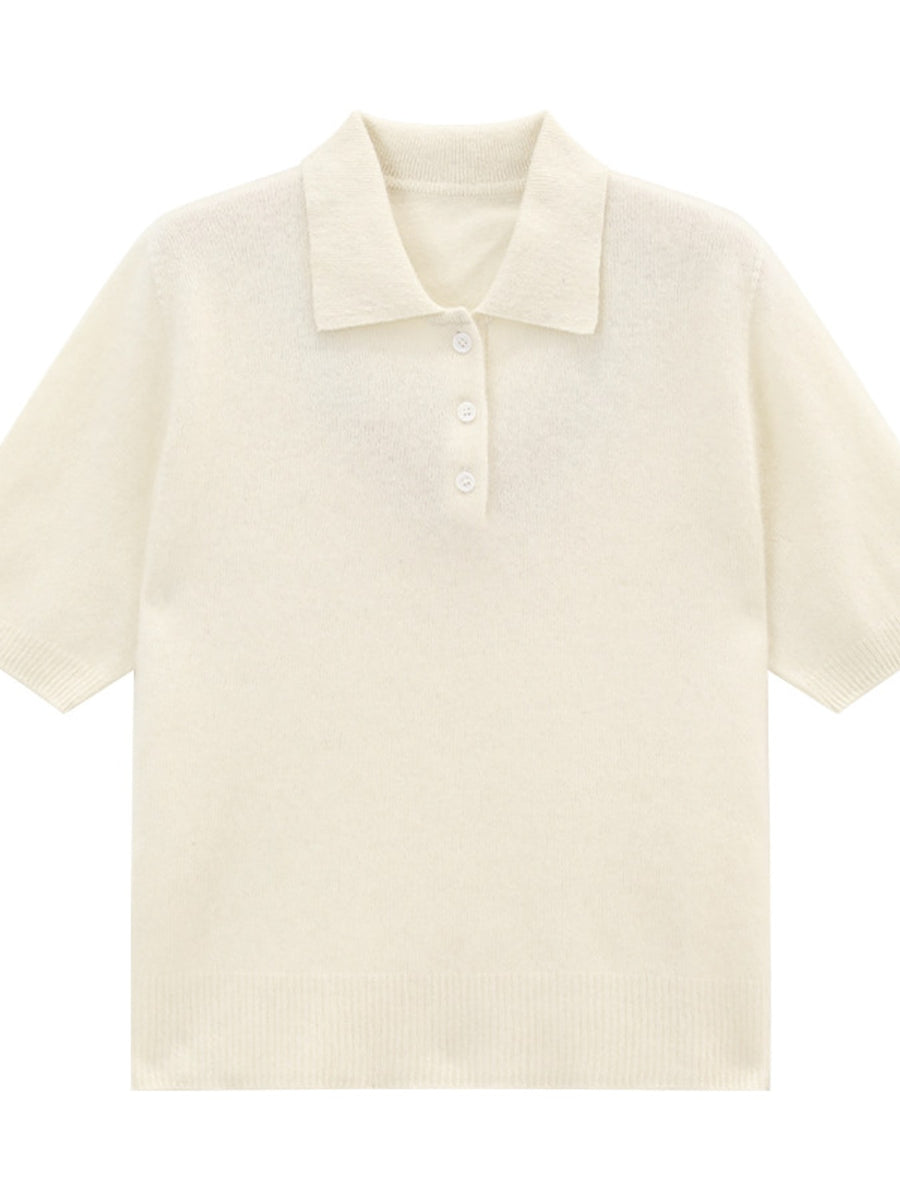 Gray regular polo shirt with collared