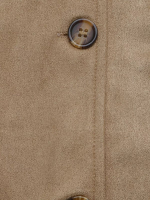 Khaki regular jacket with collared