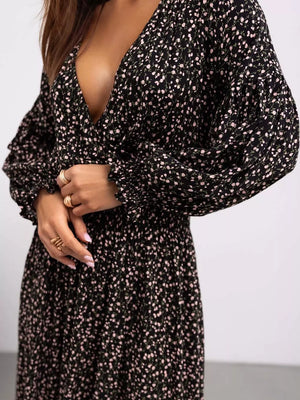 hot pink maxi dress featuring tiered and floral