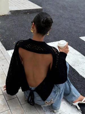 Crochet Knit Raglan Sleeve Sweater option 8