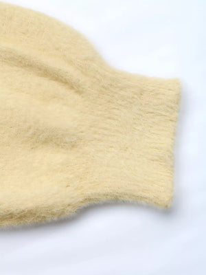 cardigan in Yellow with buttoned and hip-length
