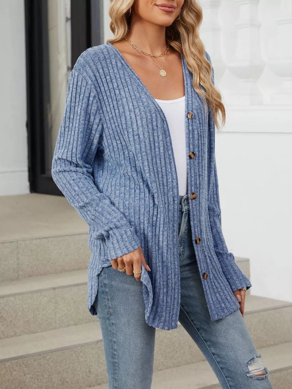 65% rayon, 30% polyester, 5% spandex Care instructions: Machine wash cold cardigan in Dust Storm with regular silhouette