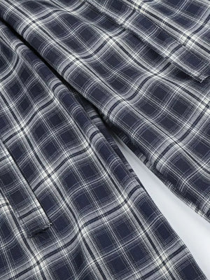 Blue with Men S Plaid Wide-leg Pants in Blue