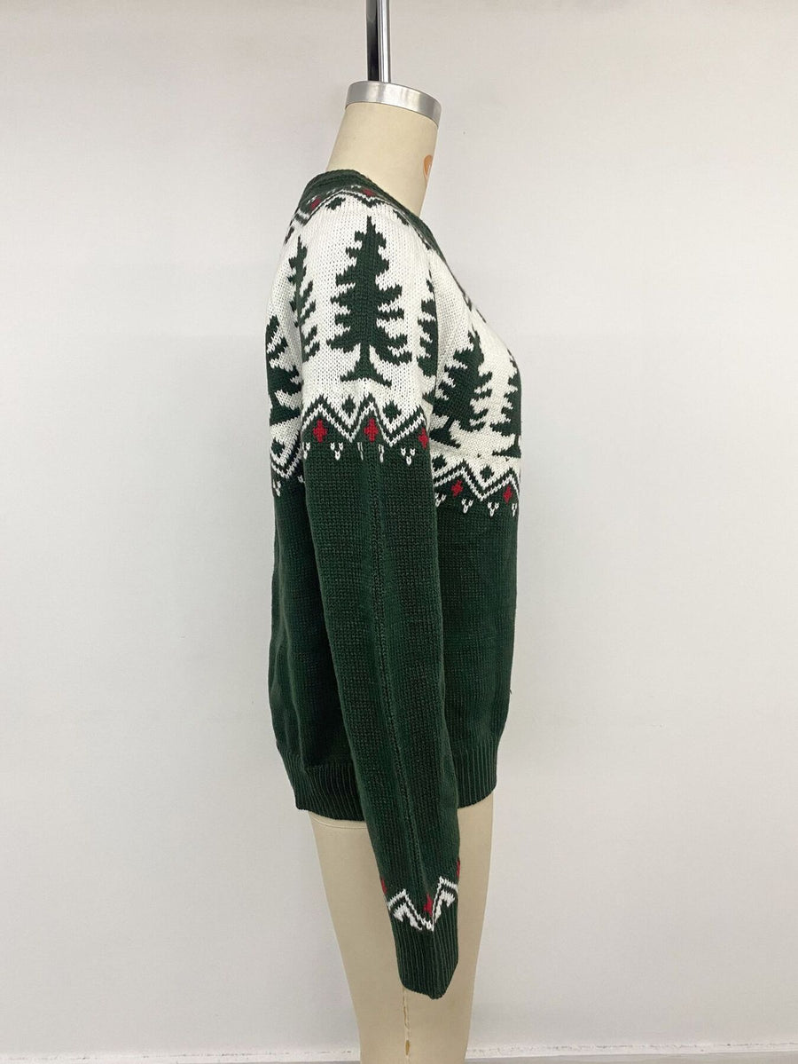 forest green pullover sweater