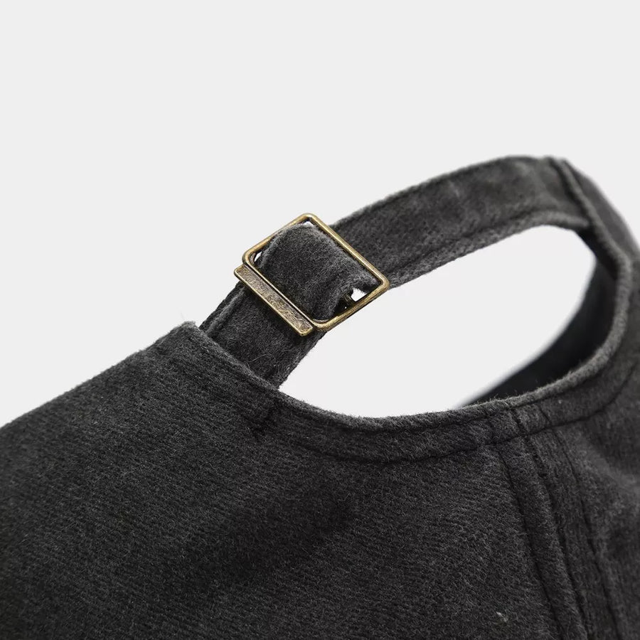 cap in Black with embroidered graphic and embroidered