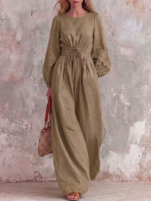 100% polyester Care instructions: Machine wash cold jumpsuit in White with relaxed silhouette