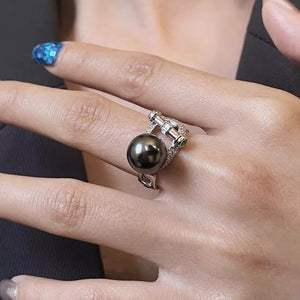 Synthetic Pearl,925 sterling silver,Zircon Care instructions: Avoid wearing duri ring in clear with structured silhouette