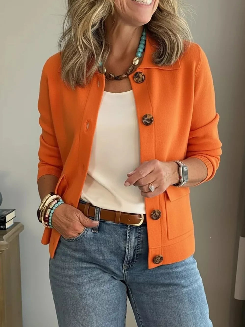 cardigan in Burgundy