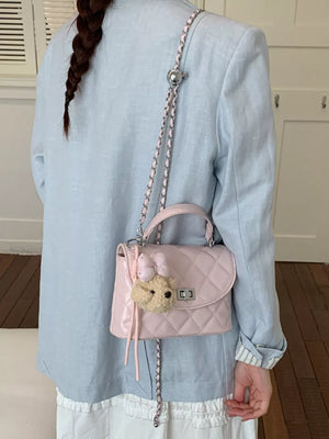 Quilted Chain Strap Crossbody Bag option 5