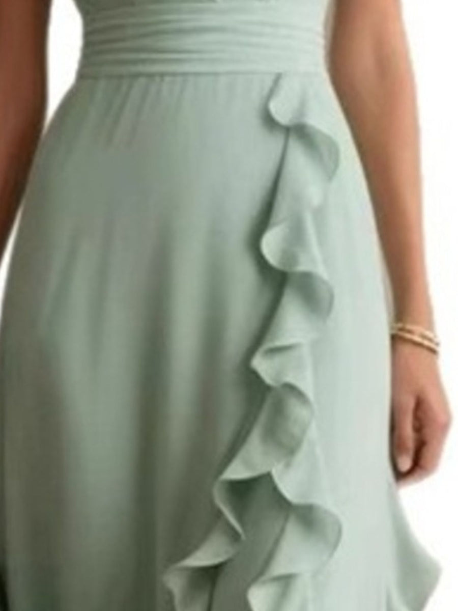 100% polyester Care instructions: Machine wash cold maxi dress in Apricot Color with A-line silhouette