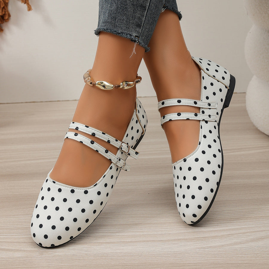 Mary Jane flats in Black