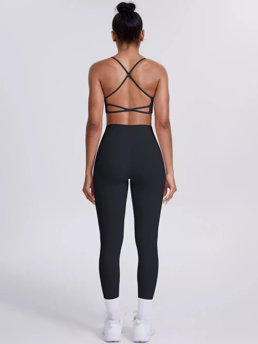 sports bra in Black with buttery-soft and cropped