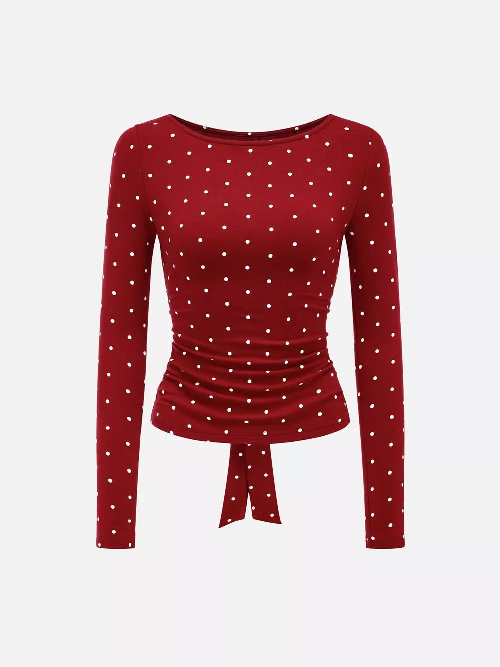 Red t-shirt with cropped and tie