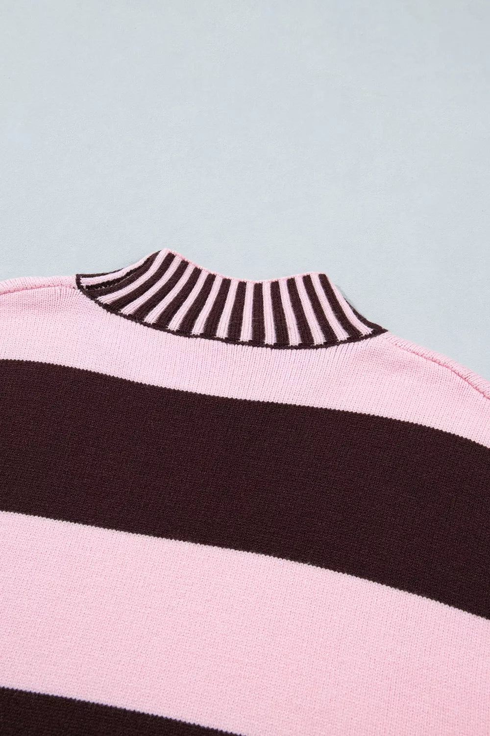 pullover sweater featuring striped in dark brown with 52% viscose, 26% polyester, 22% polyamide Care instructions: Machine