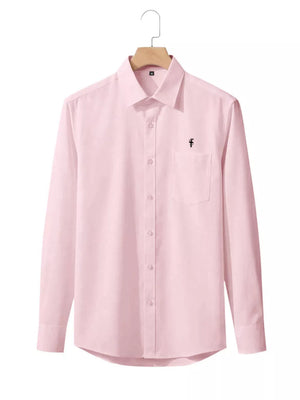 Men's Slim Fit Button Up Shirt Plus Size in Pink