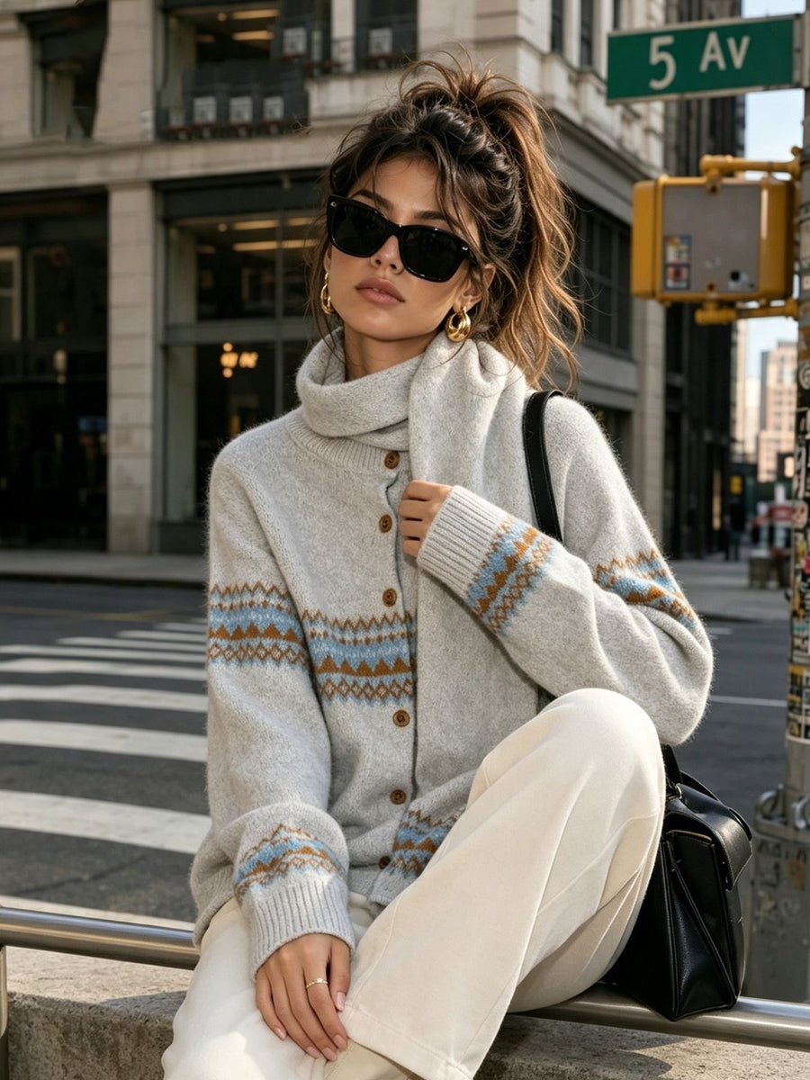 100% polyester Care instructions: Machine wash cold cardigan in tan with relaxed silhouette
