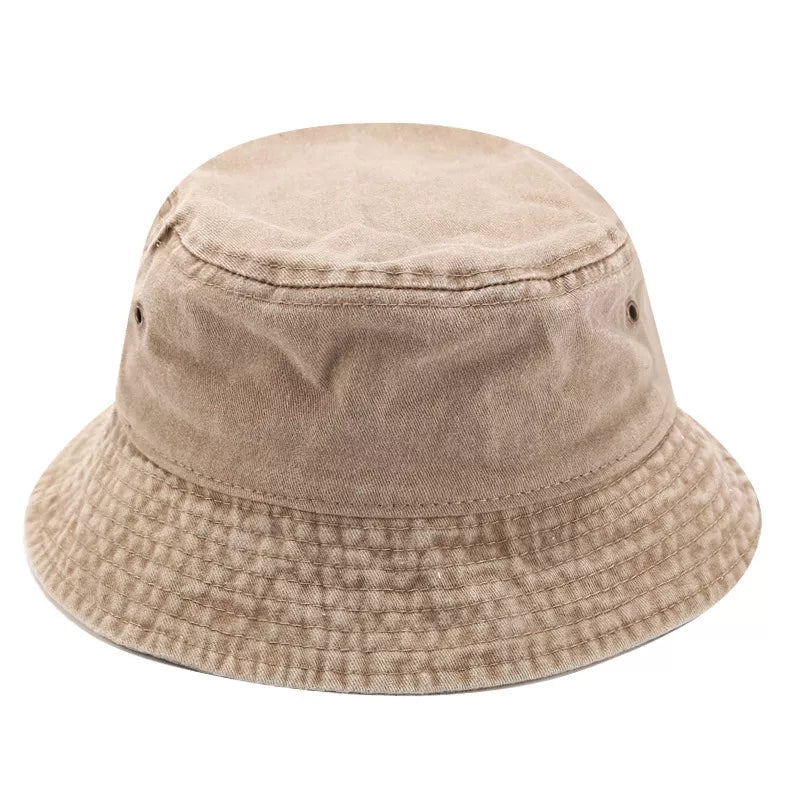 Wide Brim Bucket Hat in Fuchsia Pink with wide brim