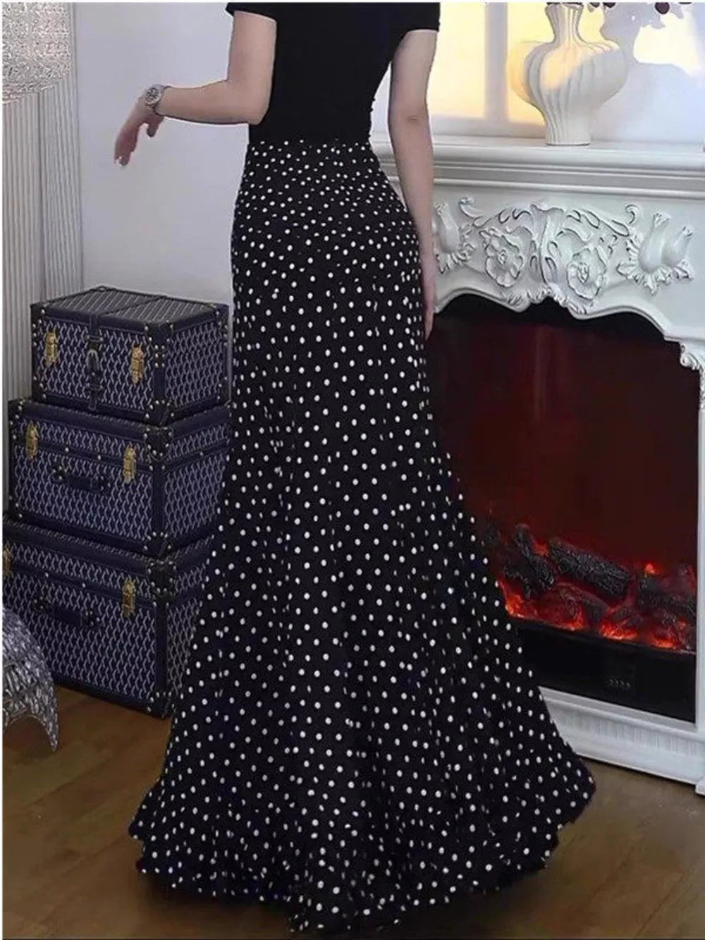 Black maxi skirt