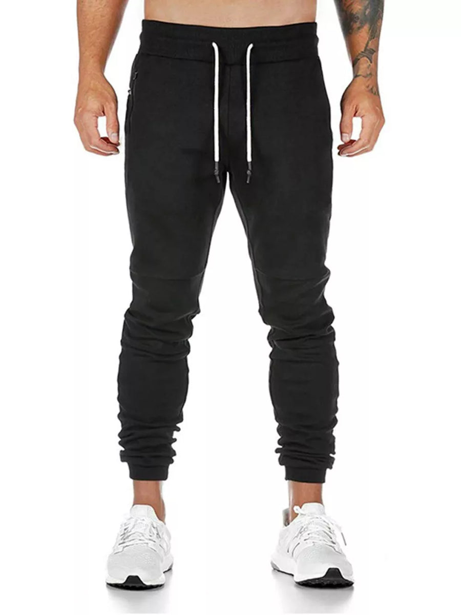 Green Men's Drawstring Slim Fit Joggers