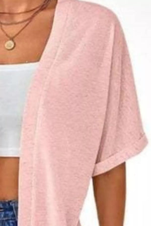 bohemian cardigan in Pastel Yellow with open front