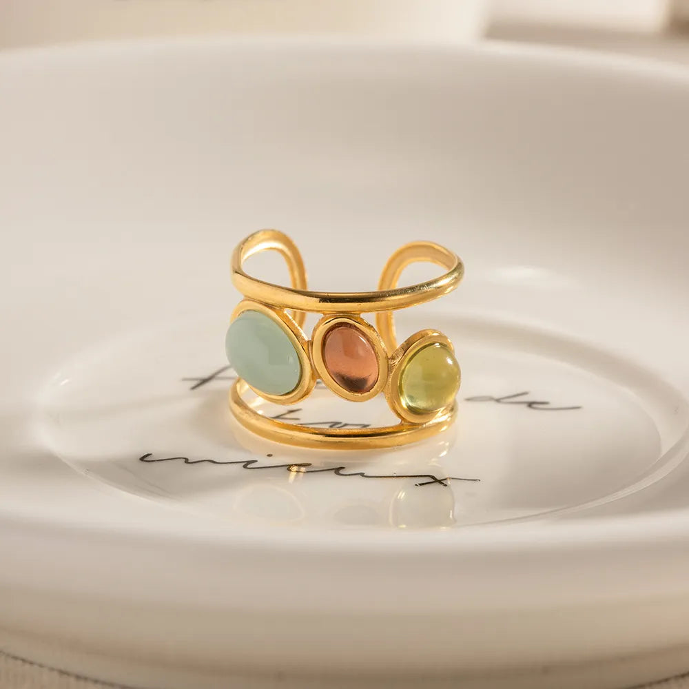 ring in gold featuring open cuff style and open cuff fit