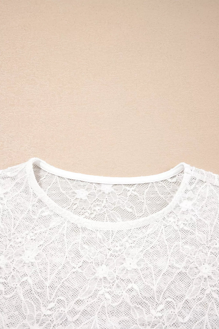 Long Sleeve Sheer Mesh Lace Top option 6