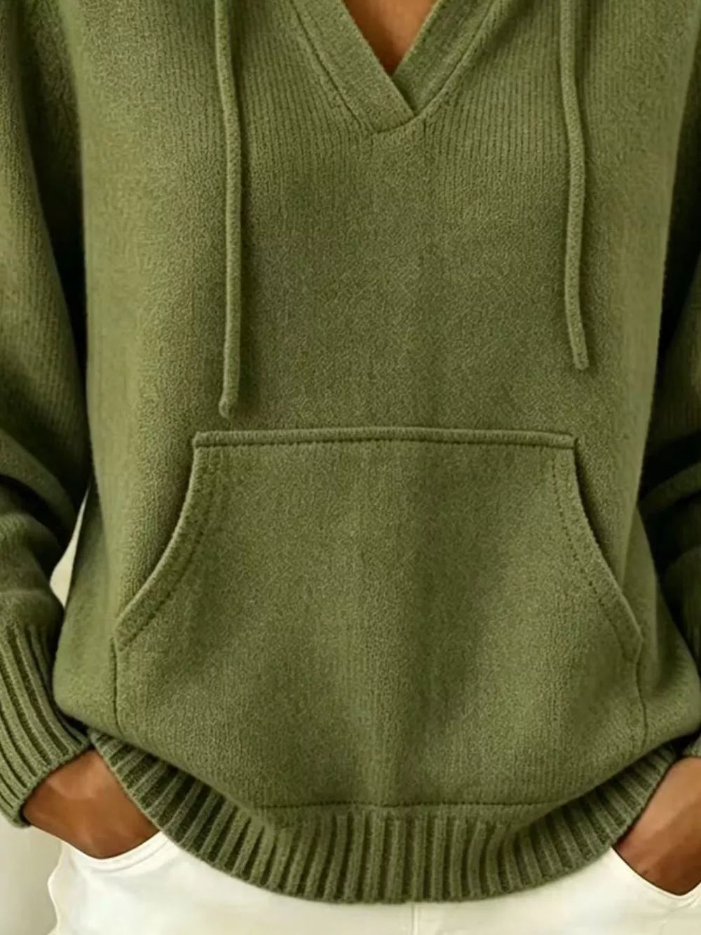 Brown pullover hoodie with hip-length and pullover