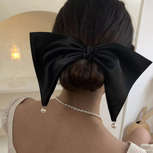 classic hair clip in black with not applicable