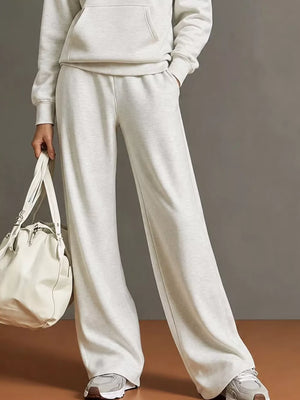 athleisure lounge set in Black with hooded