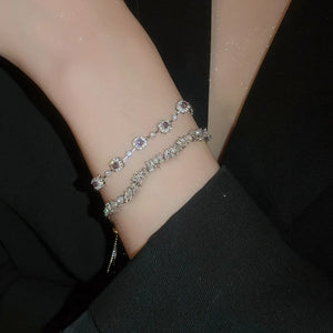 ACCESSORIES in silver with zircon embellishment and wrist-length