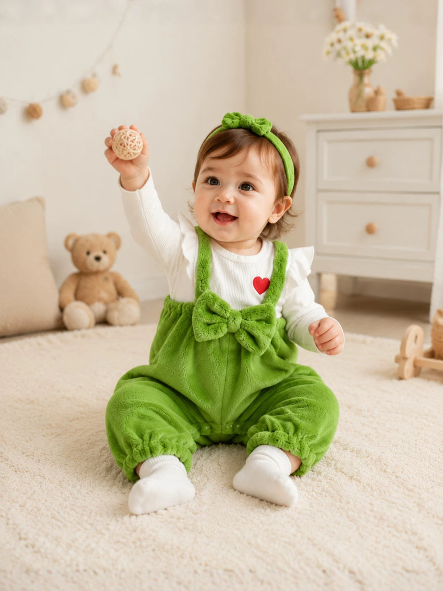 95% cotton, 5% spandex Care instructions: Machine wash cold overalls in Green with relaxed silhouette