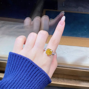 925 sterling silver,Zircon Care instructions: Avoid wearing during exercise, as ring in Yellow with fitted silhouette