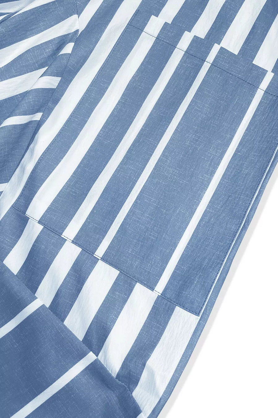 Light Blue with Striped Wide-leg Pants in Light Blue