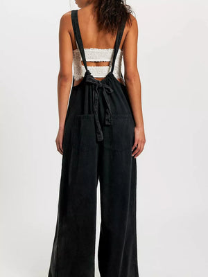 Sleeveless Wide-leg Jumpsuit in Yellow