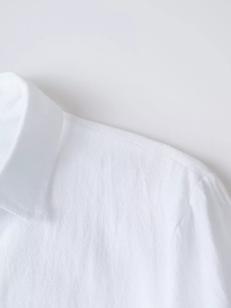 Black relaxed camp shirt with collared