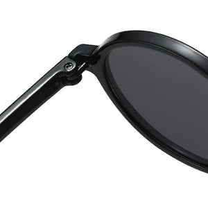 Oval Frame Tinted Lenses Sunglasses in Black with UV400 protection