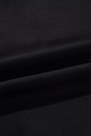50% polyester, 45% viscose, 5% elastane Care instructions: Machine wash cold sweatshirt and sweatpants set in Black with
