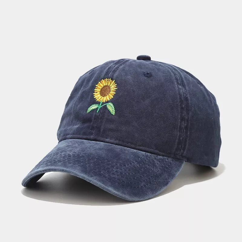 cotton Imported Size &amp cap in Navy with fitted silhouette