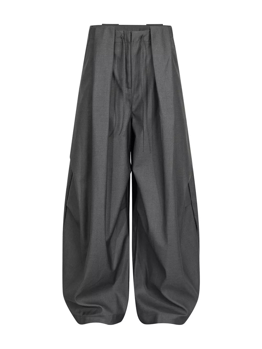 Men's Wide Leg Dress Pants in Black
