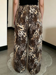 glam wide-leg pants in Zebra with N/A