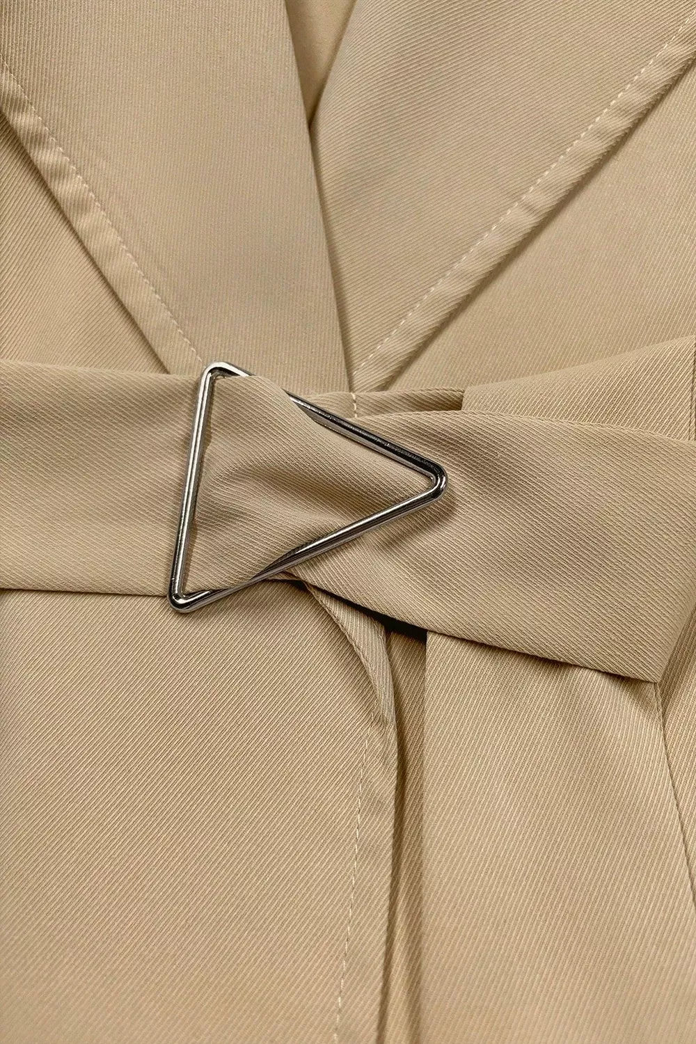Dark Gray trench coat with below-knee and tie