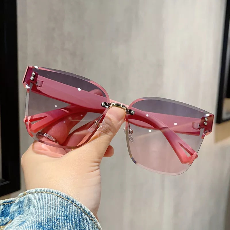 sunglasses in pink with rimless and N/A