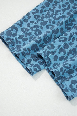 Leopard Print Barrel Leg Jeans, view 13