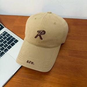 Black Letter Embroidered Baseball Cap