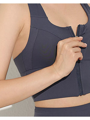 dusty blue athletic tank with buttery-soft and sleeveless