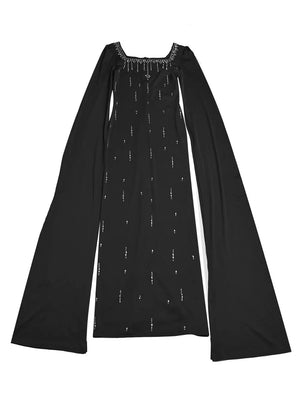 glam maxi dress in Red with square neck