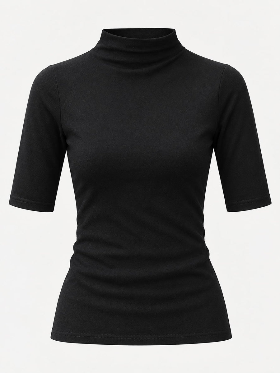 t-shirt in White with plus-size and hip-length